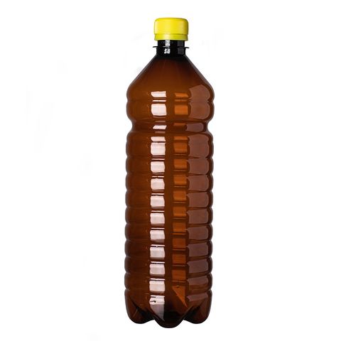 1. ПЭТ Бутылка с крышкой, 1 л (коричневая)